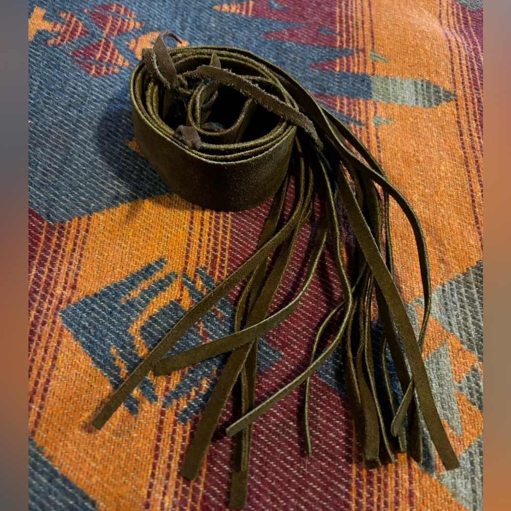 Brown Suede, BoHo, Fringe Belt